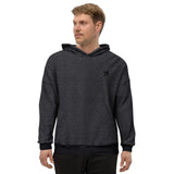 YAKWARY Men Black Sueded Fleece Hoodie