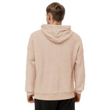 YAKWARY Men White Sueded Fleece Hoodie