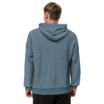 YAKWARY Men White Sueded Fleece Hoodie