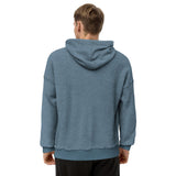 YAKWARY Men White Sueded Fleece Hoodie