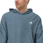 YAKWARY Men White Sueded Fleece Hoodie